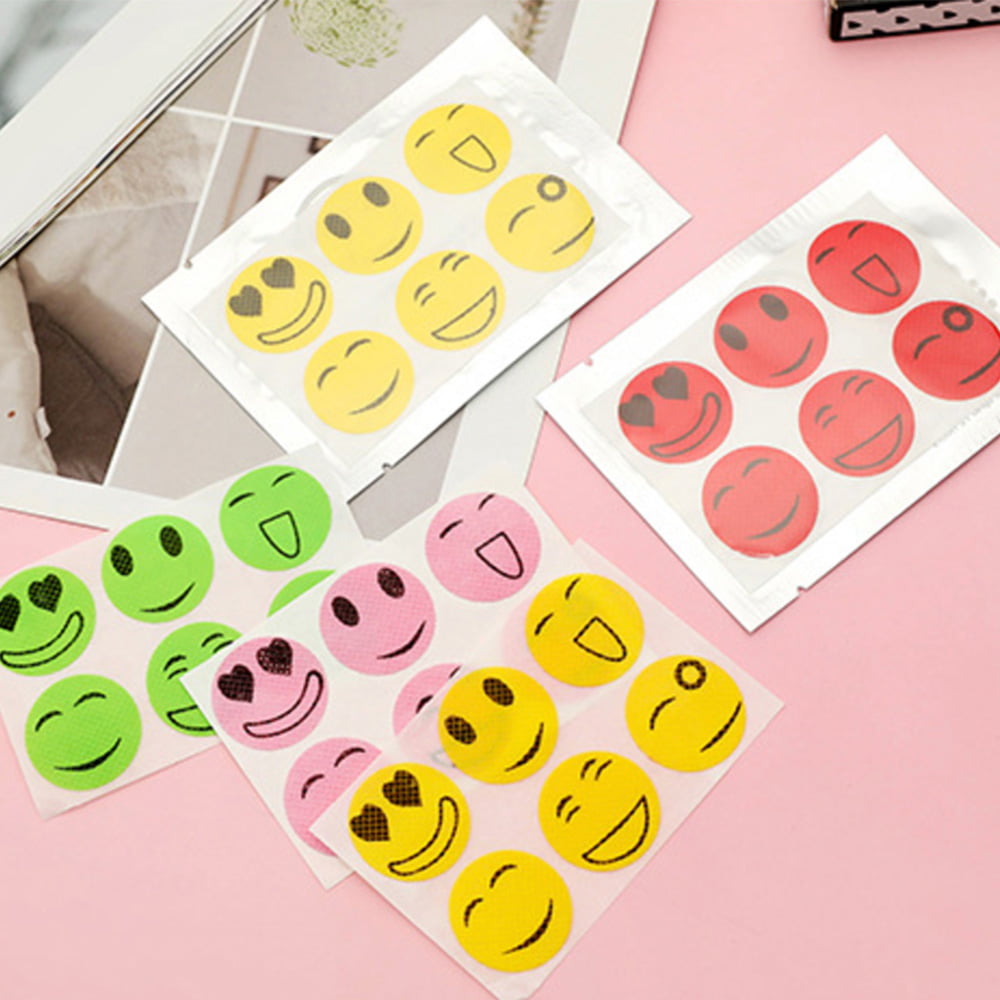 120 pcs MoskiPatch Natural Mosquito Repellent Stickers Patches Cartoon Smiling