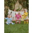 thumbnail image 5 of BemeyourBBs Newborn Baby Girl My 1st Easter Outfit Long Sleeve Letters Romper with Eggs Print Ruffle Skirt Set Headband Socks 4pcs Spring Easter Clothes, 5 of 9