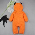 thumbnail image 4 of Pijamas de calabaza para bebés y niñas de Halloween pieza de manga larga con capucha mameluco de lana ropa de dormir conjunto de ropa - 70 Yinane monos para recién nacidos, 4 of 6