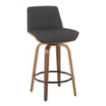 thumbnail image 4 of Corazza Counter Stools for Kitchen Counter in Fabric and Walnut Wood, Counter Height Chairs, Bar Stools Set of 2, Counter Height Chairs, Bar Stools For Kitchen Island, 4 of 6