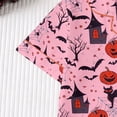 thumbnail image 5 of Likimi Toddler Girls Halloween Pajamas Set Short Sleeve Hallowmas Cartoon Print Lapel Button Down Pjs Tops With Shorts For Party Casual Homewear, 5 of 9