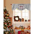 thumbnail image 4 of Winter Snowman Tie Up Valances Curtain, I Just Want to Watch Christmas Movies Gray Adjustable Rod Pocket Short Window Treatment Tie Up Curtains Valances for Kitchen Living Room Bathroom 42x18 Inches, 4 of 9