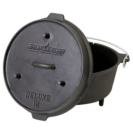 UPC: 0033246205427 | Camp Chef Cast Iron Dutch Oven 9-1/3 Quart  12  Diameter  DO12  Charcoal Fire Outdoor Cooking