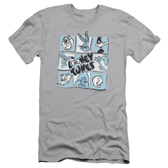 Looney Tunes The Looney Bunch S/S Adult 30/1 T-Shirt Silver