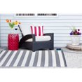 thumbnail image 2 of Design Imports CAMZ11792 3 x 6 ft. Grey & White Stripe Outdoor Floor Runner Rug, 2 of 4