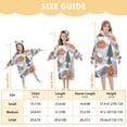 thumbnail image 4 of FORMRS Wearable Blanket Hoodie with Sleeves for Kids Cozy Flannel Sweatshirt, Gray Snow Houses, 4 of 7