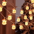 thumbnail image 2 of Venta caliente luces de cadena navideña impermeables Santa Claus muñeco de nieve decoraciones de Navidad luces con pilas, 2 of 4