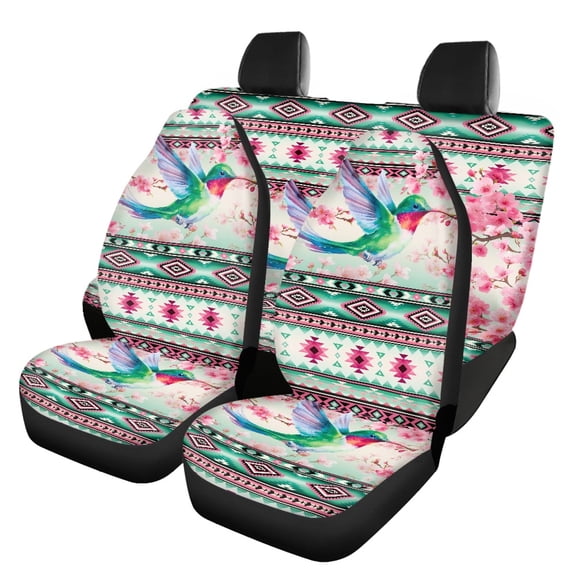 FUIALDOLG Hummingbird Car Seat Protector Set Full Set Car Seat Covers Car Interior Decor Easy to Install Car Seat Covers Full Set Fit for Trucks Sedans