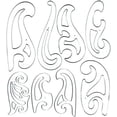 thumbnail image 1 of Juego de 8 Plantillas de Curvas Francesas Westcott de Plástico Transparente, 1 of 5