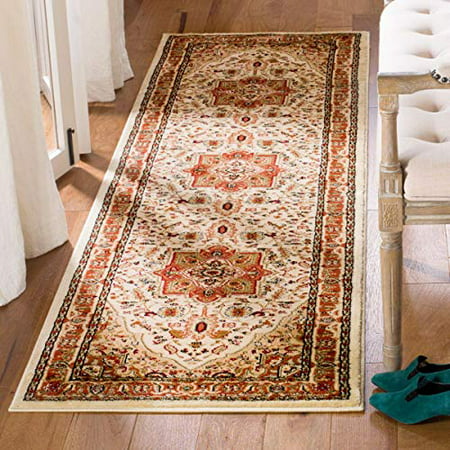Safavieh Lyndhurst Collection LNH330R Traditional Oriental Medallion Runner  2  3  x 16   Ivory/Rust The Lyndhurst Rug Collection features the exquisitely detailed designs and noble colors found in the finest Persian and European styled rugs. Constructed using a blend of soft  sturdy synthetic fibers and designed in traditional Persian florals  these rugs will add classic charm and character to any room. These dazzling and durable floor coverings are available in many styles  colors  shape and sizes  including hallway runners and foyer rugs.