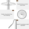 thumbnail image 6 of VECELO Set of 4 Adjustable Height Swivel Bar Stools with Back and Armrest, PU Leather Counter Height Barstools, White and Brown, 6 of 8