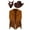 Brown, variant on TiaoBug Halloween Cowboy Cowgirl Dress Up Costume for Kids Suede Tassels Fringe Vest with Hat Bandanna Brown 8