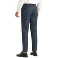 thumbnail image 3 of Pantalones INSPIRE CHIC para hombre, corte regular, frente plano, formales, de vestir, a cuadros, talla 36, azul marino, 3 of 5