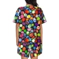 thumbnail image 3 of Lsque Easter Eggs2 Women's Short-Sleeved Pajama Set - 2 Piece Soft and Lightweight Sleepwear Set-X-Large, 3 of 9
