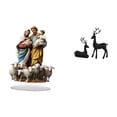 thumbnail image 1 of Letrero de mesa,Decoración de escritorio acrílica Rincón festivo Decoración del hogar,Decoración de fiesta Adorno de escritorio Chimenea,Estatua de reno,Estatua de reno negro,decoración, 1 of 8