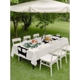thumbnail image 5 of 60x84 Inch Outdoor Tablecloth with Umbrella Hole Zipper Rectangle Eucalyptus Rectangular Tablecloths Outside Waterproof Garland Flower Farm Home Country Summer Patio Table Cover for Picnic Party, 5 of 8