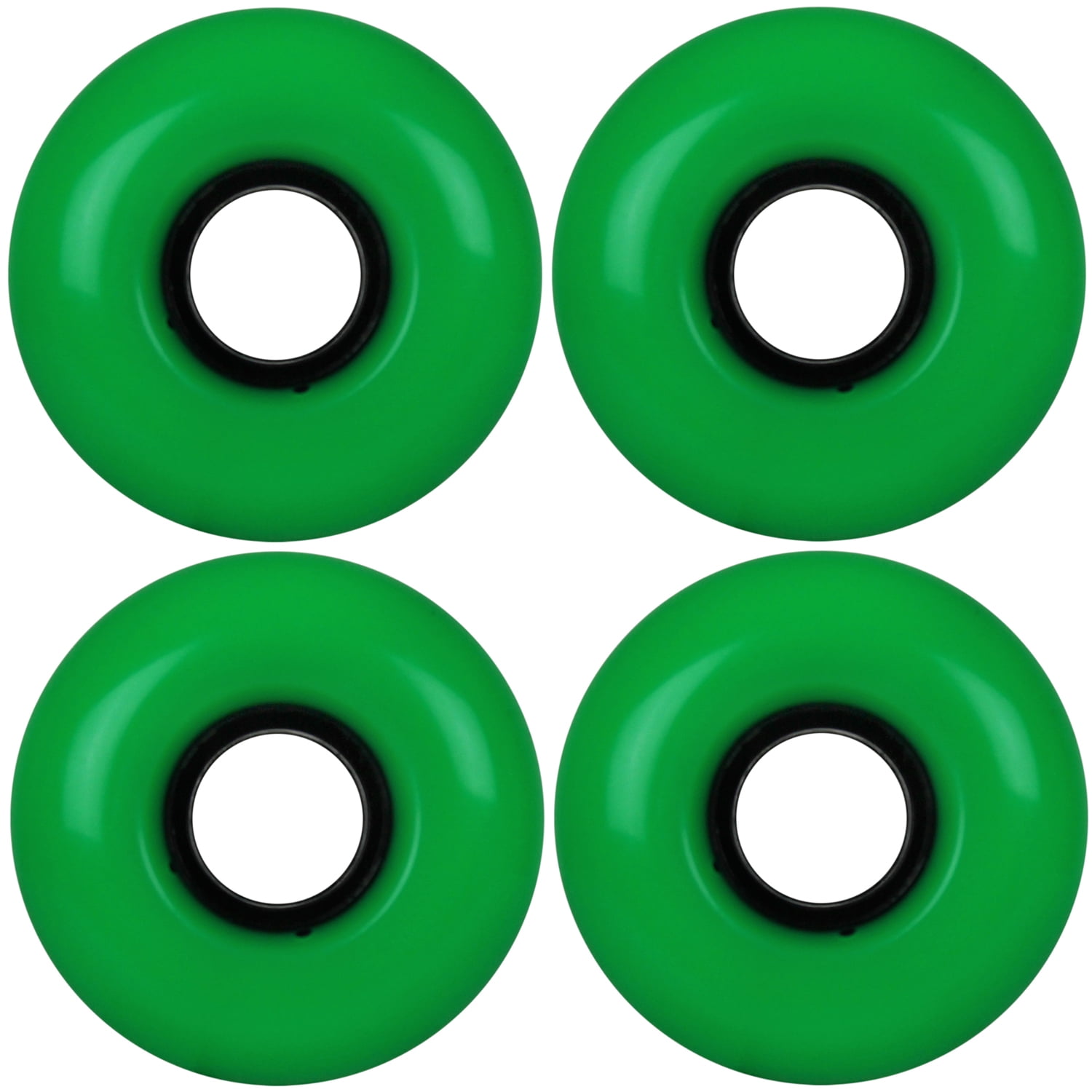 Skateboard Cruiser Wheels 55mm Smooth Green USA Made 98A
