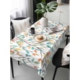 thumbnail image 2 of Teal Orange Eucalyptus Rectangle Tablecloth, Weeping Botanical Leaves Waterproof & StainResistant Tablecloth, Washable Oil-proof Table Cover for Dining/Party/Wedding/Camping/Buffet 60x120 In, 2 of 9