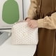 thumbnail image 5 of Bolsa de maquillaje grande, bolsa de cosméticos de viaje con cremallera, bolsa de aseo de viaje de gran capacidad con estampado floral para mujeres y niñas., 5 of 5
