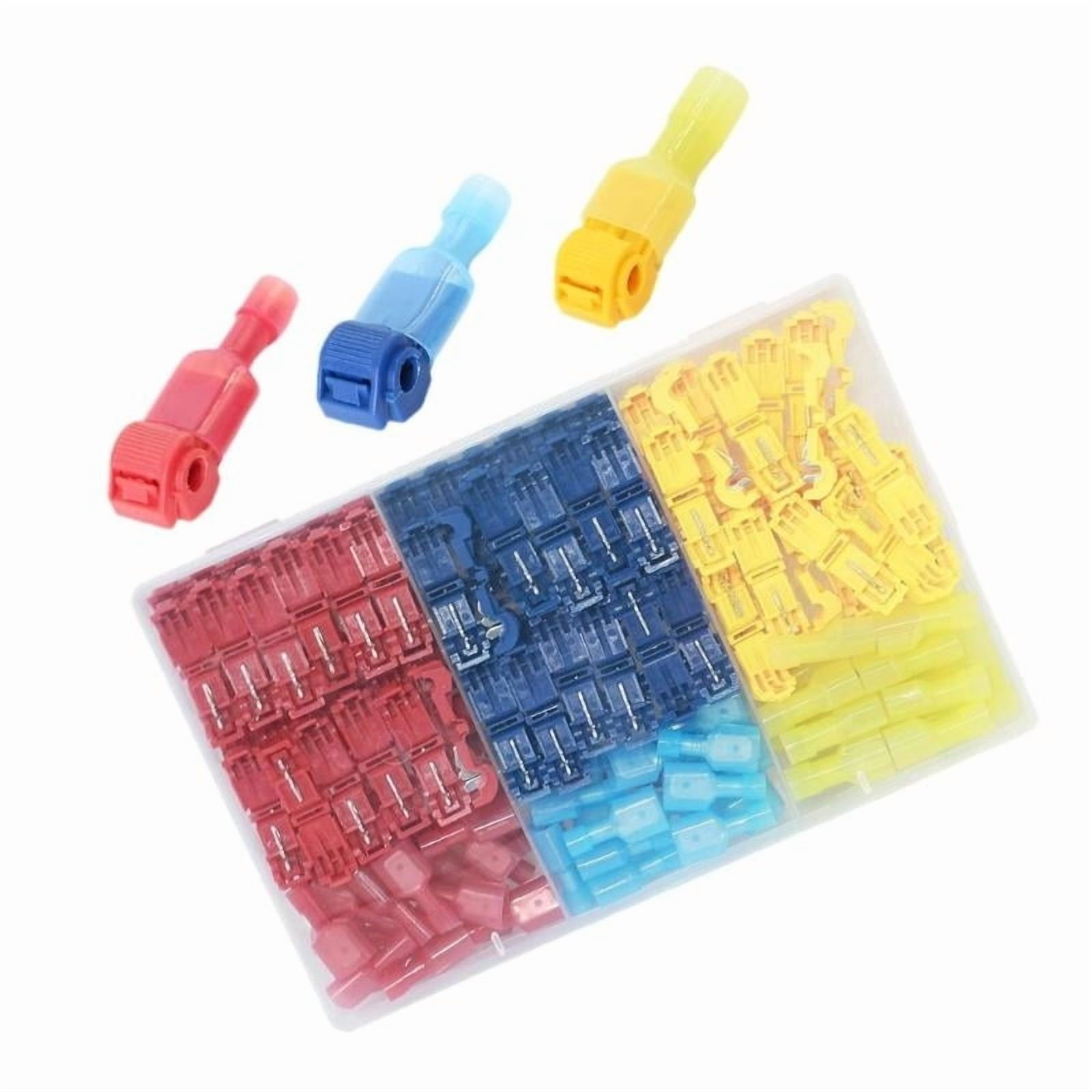 200pcs Quick Splice Wire Connectors Assortment Versatile Wire Tap Connector Solderless T Tap Electrical Cable Joint set