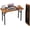 Rustic Brown, variant on Small Computer Desk Folding Table - No Assembly, Compact 35.8" Foldable Desk with Power Outlets & USB Charging Port, Portable Small Office Desk, Ideal Mini Study Table, Dark Oak