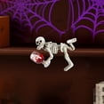 thumbnail image 6 of 7.5 Inch Resin Halloween Skeleton Figurine Holding Wine Bottle, Funny Gothic Skeleton Statue, Desktop Ornament for Mantel Shelf Table Centerpiece Halloween Party Home Decor, 6 of 9