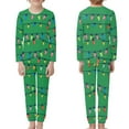 thumbnail image 2 of Renewold Fall Spring Winter Pajama Tops for Kids 2 PCS Colorful Lights Scoop Neck Daily Wear Outfits Set Thermal Christmas Long Sleeve Sleepwear Nightwear Size 9-10, 2 of 5