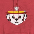 thumbnail image 2 of Paw Patrol Marshall Expression Unisex Adult Pull-Over Heather Hoodie,Red, Small, 2 of 3