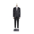 thumbnail image 4 of Men's Suit, Slim Fit Handmade Polyester Black Elegance Pleated Suit, 4 of 5
