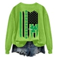 thumbnail image 6 of Bunenne St Patrick Day Sweatshirts Shamrock Sweatshirt Women's Fashion Casual Saint Printed Long Sleeved Round Neck Hoodie Crew Sweatshirt for Women Green M, 6 of 8