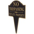 thumbnail image 4 of Yard Stake Sign Private Property No Trespassing Weatherproof Aluminum Security Sign For Outdoor Garden Home And Business Black 1Pack, 4 of 4
