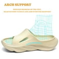 thumbnail image 2 of Womens Mens Recovery Slides with Comfortable Plantar Fasciitis Arch Support ,Unisex Orthotic Walking Thick Cushion Sport Sandals Reduces Stress on Feet Khaki W13/M11, 2 of 5