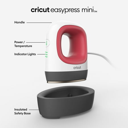 Cricut EasyPress Mini, Raspberry - Compact Handheld Heat Press Machine