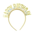 thumbnail image 4 of HOMYL Happy Birthday Headband Glitter Birthday Tiara for Party Holiday Celebration Yellow, 4 of 8