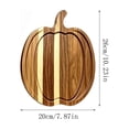 thumbnail image 2 of Fall Pumpkin Wooden Cutting Board,Striped Hardwood Cutting Board With Juice Groove,10.2*7.8 Inch Pumpkin‑Shape Serving Platter,Seasonal Kitchen Decor for Halloween Thanksgiving Party, 2 of 6