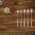 thumbnail image 4 of 6 Pieces Flower Shaped Heart Shaped Coffee Teaspoon - 7 Inch Stainless Steel Long Handle Stir Bar Spoon for Ice Cream - Silver, 4 of 6
