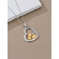 thumbnail image 4 of CACA LADY Two Duck Necklace 925 Sterling Silver Heart Duck Couple Necklace I Love You Forever Pendant Cute Animal Jewelry Anniversary Birthday Gifts for Women Friends Couples, 4 of 6