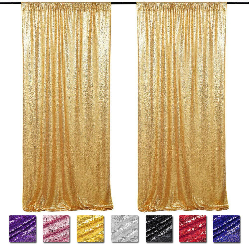 5FTx6FT Shiny Sequin Backdrop Wedding Party Baby Shower Background Curtain 