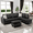 Black, variant on Sectional Couch, L Shaped Couch with Storage Ottoman, Leather Sofas for Living Room Apartment, Modern 3 Piece Sofa Set, Left Chaise, Dark Grey