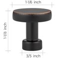 thumbnail image 3 of 25 Pack 1-1/6 Inch Soild Oil Rubbed Bronze Cabinet Knobs for Kitchen, Drawers Pulls for Dresser, Cabinet Hardware Oil Rubbed Bronze 25 Oil Rubbed Bronze 25, 3 of 5