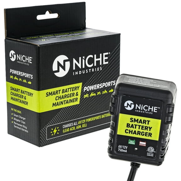 Niche Charger Automatic Smart Battery Maintainer 12V 0.75A for ATV 519-CBC2223H