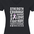thumbnail image 4 of Inktastic Turners Syndrome Awareness Strength Courage Support Women's V-Neck T-Shirt, 4 of 5