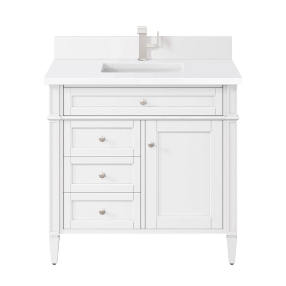 James Martin Vanities 655-V36-1Wz Brittany 36" Free Standing Single Basin Poplar Wood