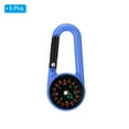 thumbnail image 3 of Uxcell Compass, Buckle Compass Keychain Waterproof Survival Pocket Compass, Light Blue 5Pack, 3 of 6