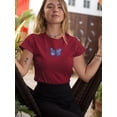thumbnail image 2 of Blue Butterfly. T-Shirt Women -Smartprints Designs, Female XX-Large, 2 of 4