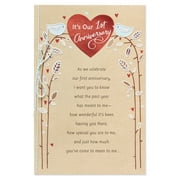 American Greetings Our 1st Anniversary Anniversary Card with Glitter