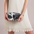 thumbnail image 6 of 6.5x2.5x4 In Printed Makeup Bag Organizer with 5 Compartments Travel Toiletry Pouch Bag Black Palm Leaf, 6 of 6