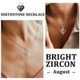 thumbnail image 4 of Beautlace 925 Sterling Silver Rose Heart Necklace,Rose Flower Pendant Necklace Jewelry Birthday Christmas Valentines Mother's Day Gifts for Women Mom-August, 4 of 12