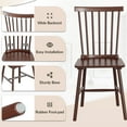 thumbnail image 3 of Homall Wood Windsor Dining Chair Set of 4,Farmhouse Spindle Back Chair for Kitchen & Dining Room, Brown, 3 of 7