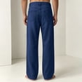 thumbnail image 6 of MYAOYI Mens Relaxed Fit Straight Leg Jeans Washed Denim Trousers, 6 of 8